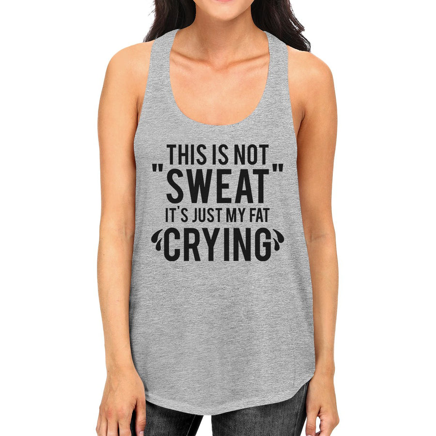 Fat Crying Womens Funny Graphic Tank Top Work Out Sleeveless Top