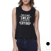 Fat Crying Womens Funny Workout Crop Top Fitness Tee Shirt Gifts