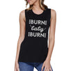 Burn Baby Womens Cute Fitness Tank Top Muscle Shirt Workout Gifts