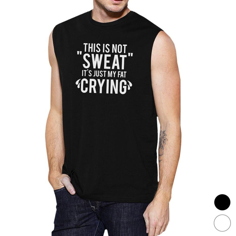 Fat Crying Mens Funny Workout Cotton Gym Muscle Shirt Graphic Tanks