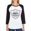 Faith Weights Womens Baseball Tee Cute Workout Baseball Tshirt Gym