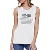 Fit-ish Womens Funny Work Out Muscle Tank Top Muscle Shirt For Gym