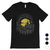 Moon In City Mens Unique Graphic Tee Vintage Retro Style T-Shirt