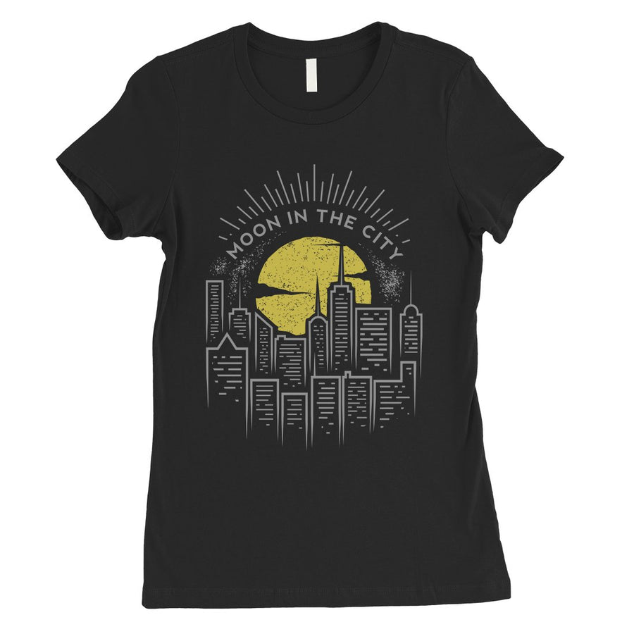 Moon In City Womens T-Shirt