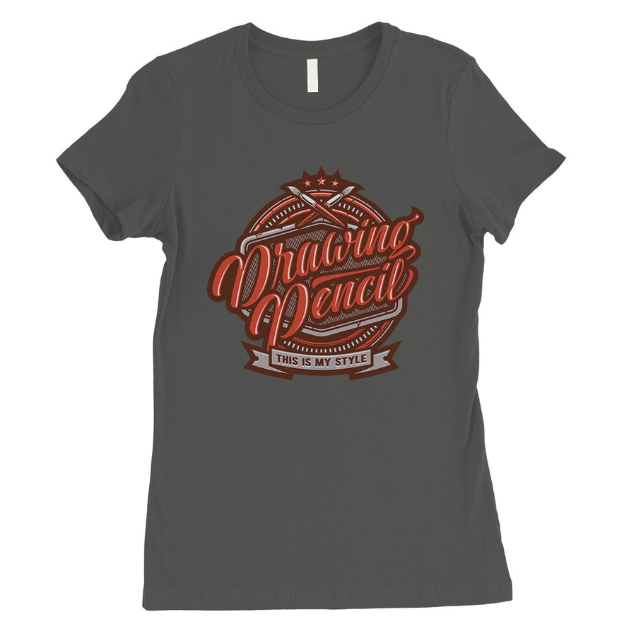 Drawing Pencil Womens Graphic Design T-Shirt Unique Drawing Gifts