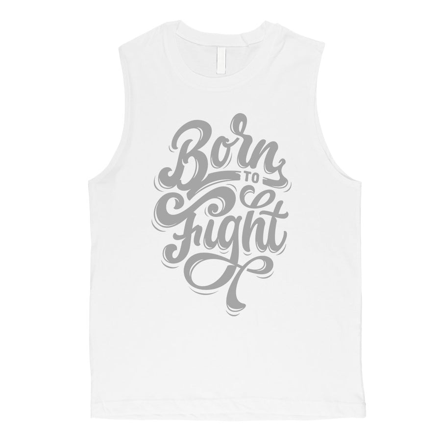 Born To Fight Mens Vintage Style Muscle Shirt