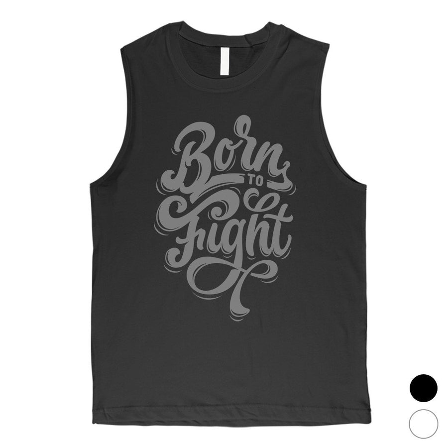 Born To Fight Mens Vintage Style Muscle Shirt