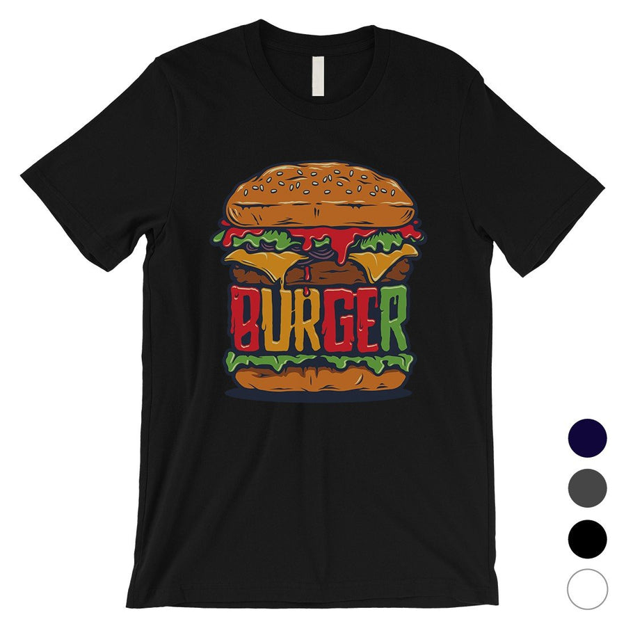 Juicy Burger Mens Graphic Short Sleeves T-Shirt For Burger Lovers