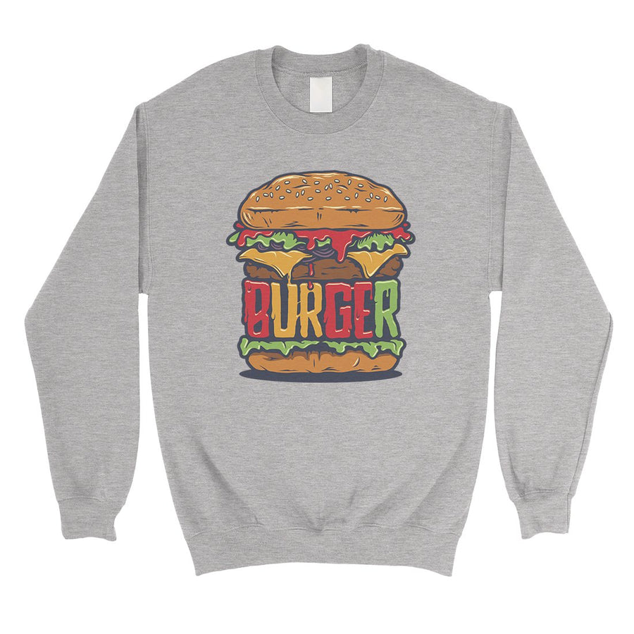 Juicy Burger Unisex Crewneck Sweatshirt Pullover For Burger Lovers