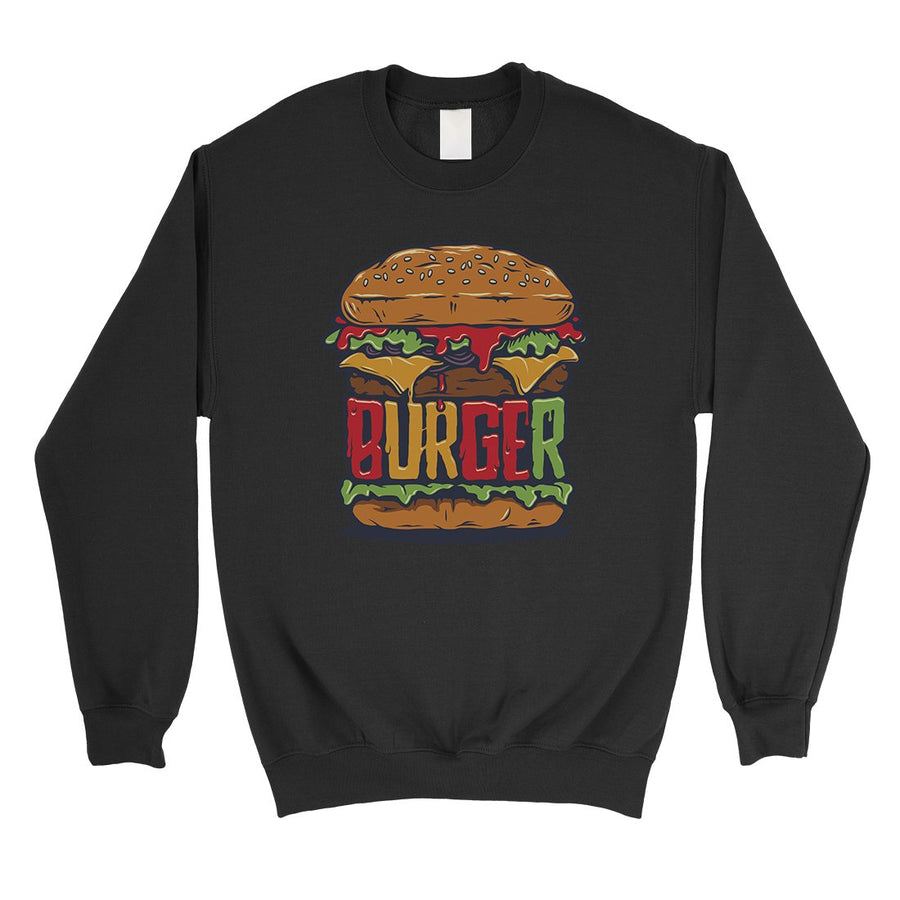 Juicy Burger Unisex Crewneck Sweatshirt Pullover For Burger Lovers