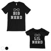 Big Nerd Lil Nerd Dad and Baby Matching Gift T-Shirts White