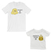 Butter Pop Like Pop Dad and Baby Matching Gift T-Shirts White