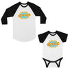 Super Dad Sidekick Dad Baby Matching Baseball Shirts