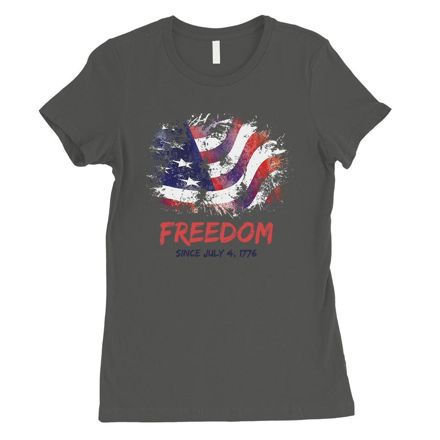 Freedom Since Womens Cute Graphic T-Shirt Funny 4th of July Outfit