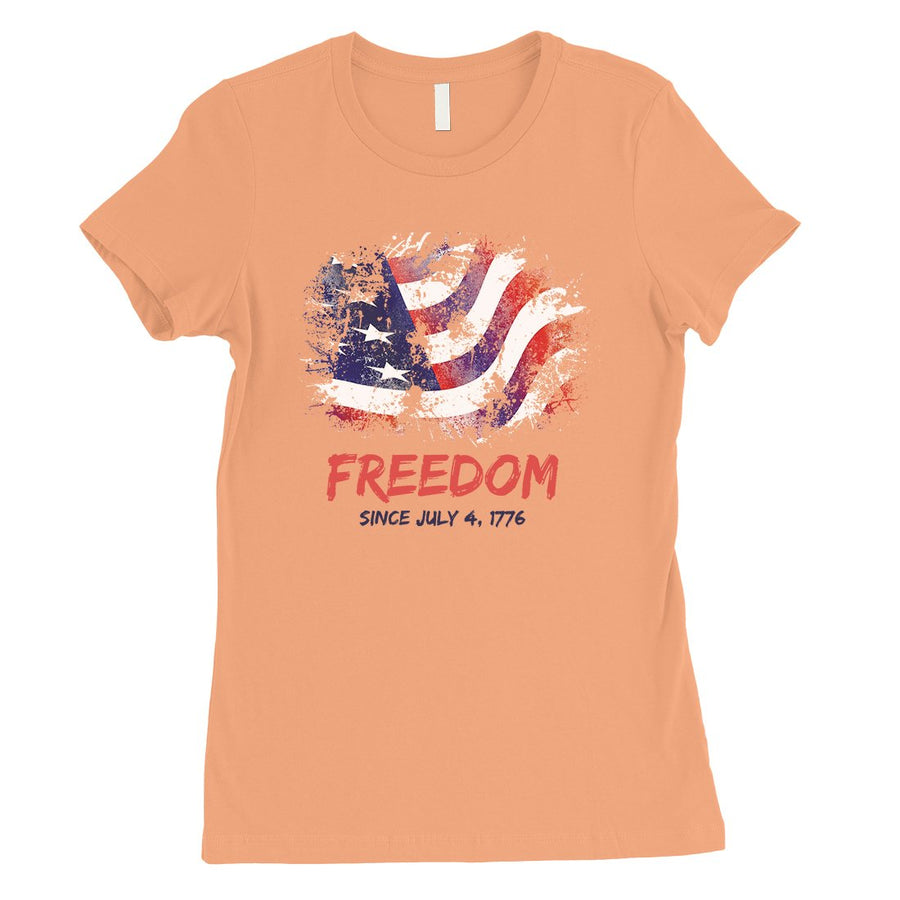 Freedom Since Womens Cute Graphic T-Shirt Funny 4th of July Outfit