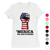 Merica Strong Womens Cute Graphic T-Shirt Funny 4th of July Outfit