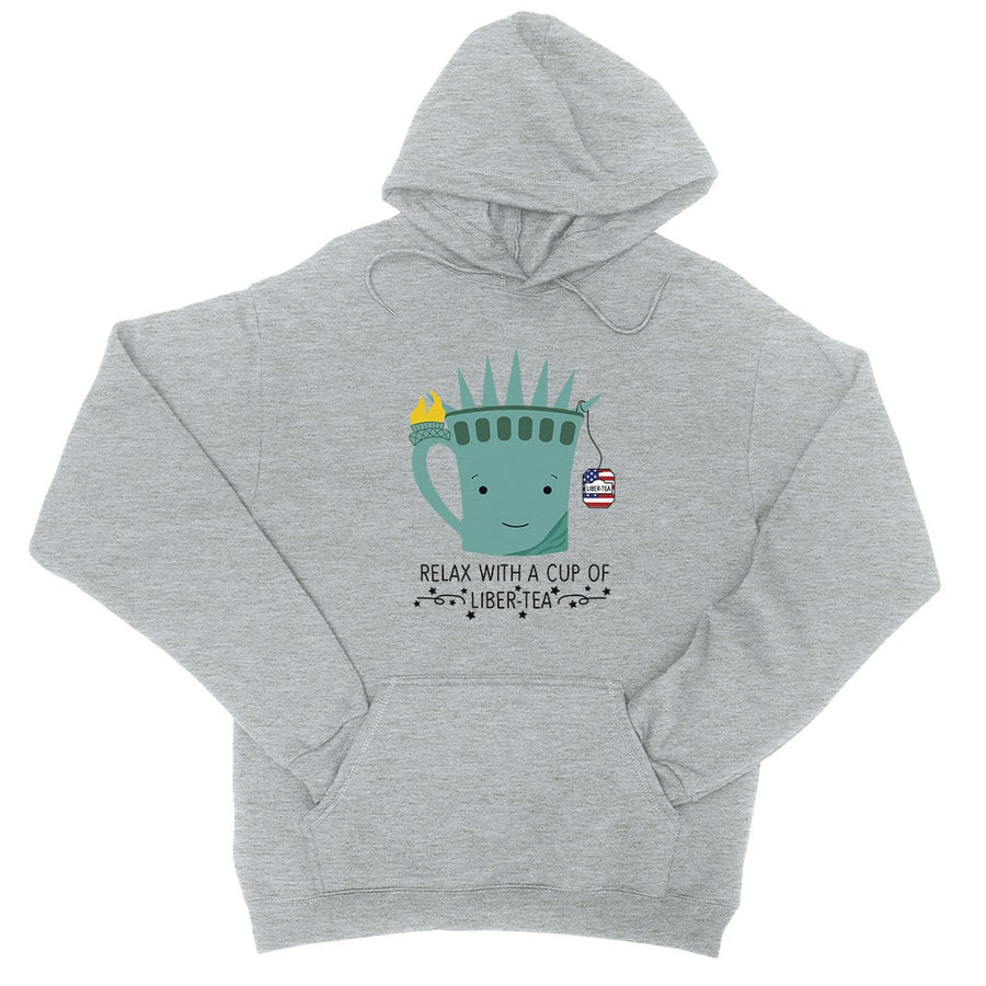 Cup Of Liber-Tea Pullover Graphic Hoodie Funny 4th Of July Graphic