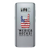 Merica Rocks Clear Phone Case Unique 4th of July Gift Phone Cover