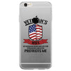 Veteran's Wife Clear Phone Case Cute July 4th Graphic Phone Cover