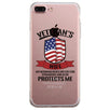 Veteran's Wife Clear Phone Case Cute July 4th Graphic Phone Cover