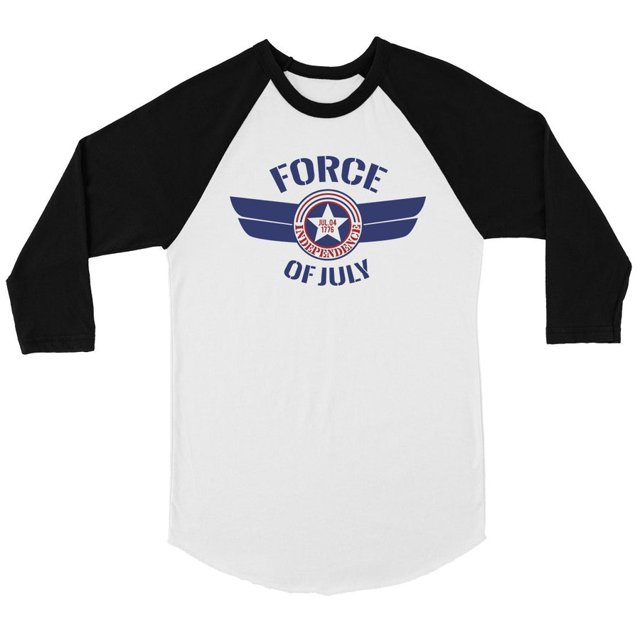 Force Of July Womens Baseball Shirt 4th of July Cute Raglan Tee