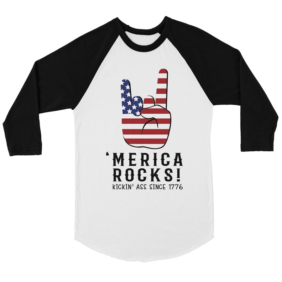 Merica We Are Strong Womens Baseball Shirt 4th of July Raglan Tee