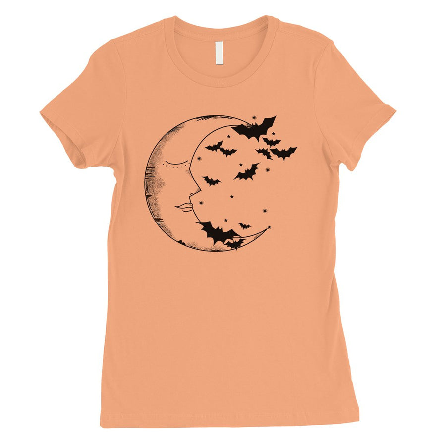 Moon And Bats Womens T-Shirt