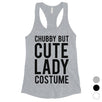 Chubby But Cute Lady Costume Womens Tank Top