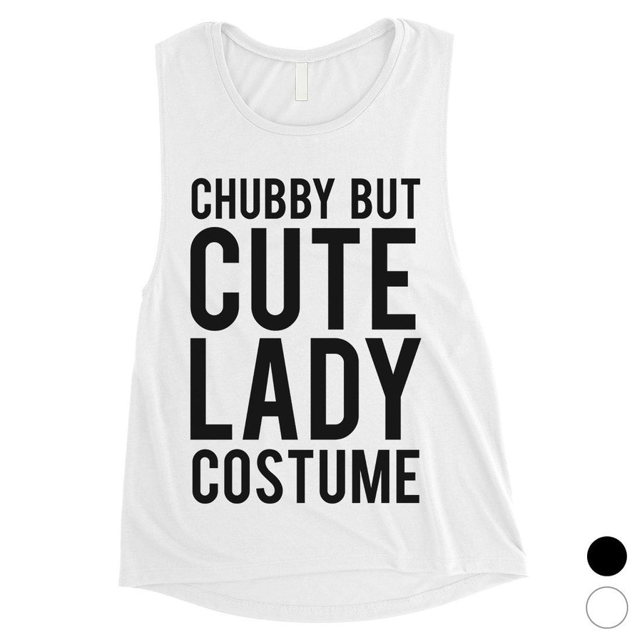 Chubby But Cute Lady Costume Womens Muscle Shirt