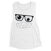 Monster With Glasses Womens Muscle Shirt