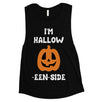 Hollow Inside Pumpkin Womens Muscle Shirt