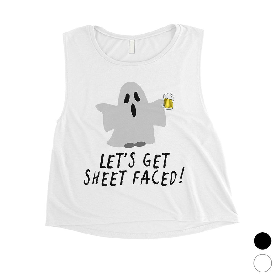 Let's Get Sheet Faced Womens Crop Top