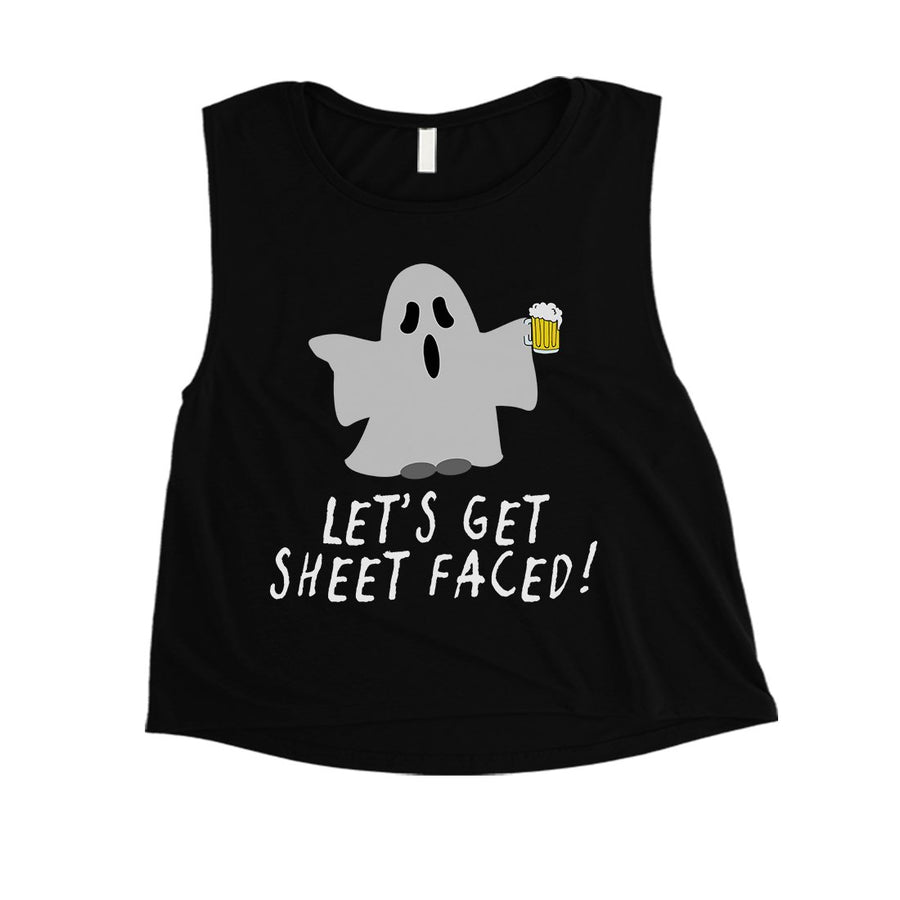 Let's Get Sheet Faced Womens Crop Top