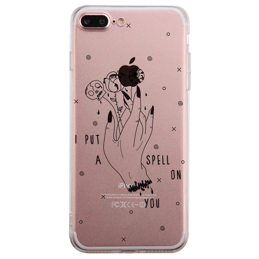 Gypsy Hand Spell Clear Phone Case Slim Fit Halloween Theme Gift