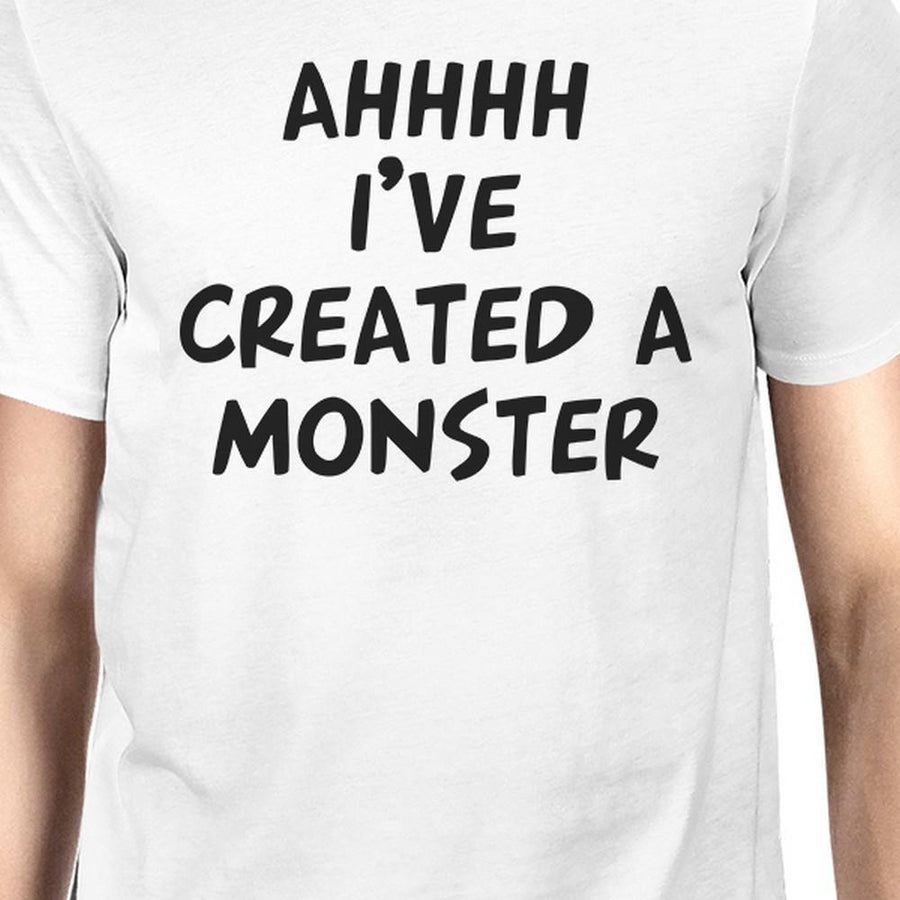 Created A Monster Dad and Baby Matching Gift T-Shirts Father's Day