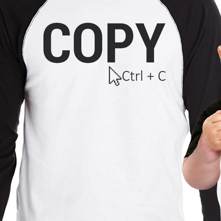 Copy And Paste Dad Baby Matching Baseball Shirts Funny New Dad Gift