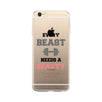 Every Beast-LEFT Clear Case Cute Workout Lover Couple Matching Gift