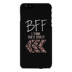 BFF Floral Crazy Best Friend Black Matching Phone Cases