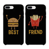 Hamburger and Fries BFF Matching Black Best Friend Phone Cases