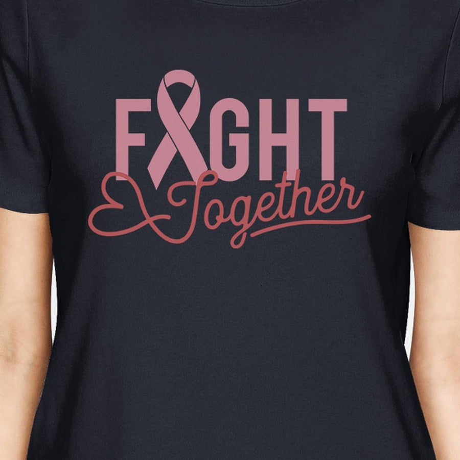 Fight Together Breast Cancer Awareness Womens Navy Shirt