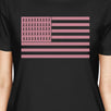 Breast Cancer Awareness Pink Flag Womens Black Shirt