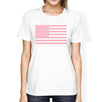 Breast Cancer Awareness Pink Flag Womens White Shirt