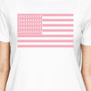 Breast Cancer Awareness Pink Flag Womens White Shirt