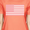 Breast Cancer Awareness Pink Flag Womens Peach Shirt