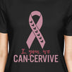 I You We Can-Cervive Breast Cancer Womens Black Shirt