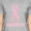 I You We Can-Cervive Breast Cancer Womens Grey Shirt