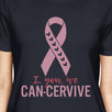 I You We Can-Cervive Breast Cancer Womens Navy Shirt