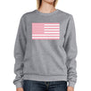 Breast Cancer Awareness Pink Flag Grey SweatShirt