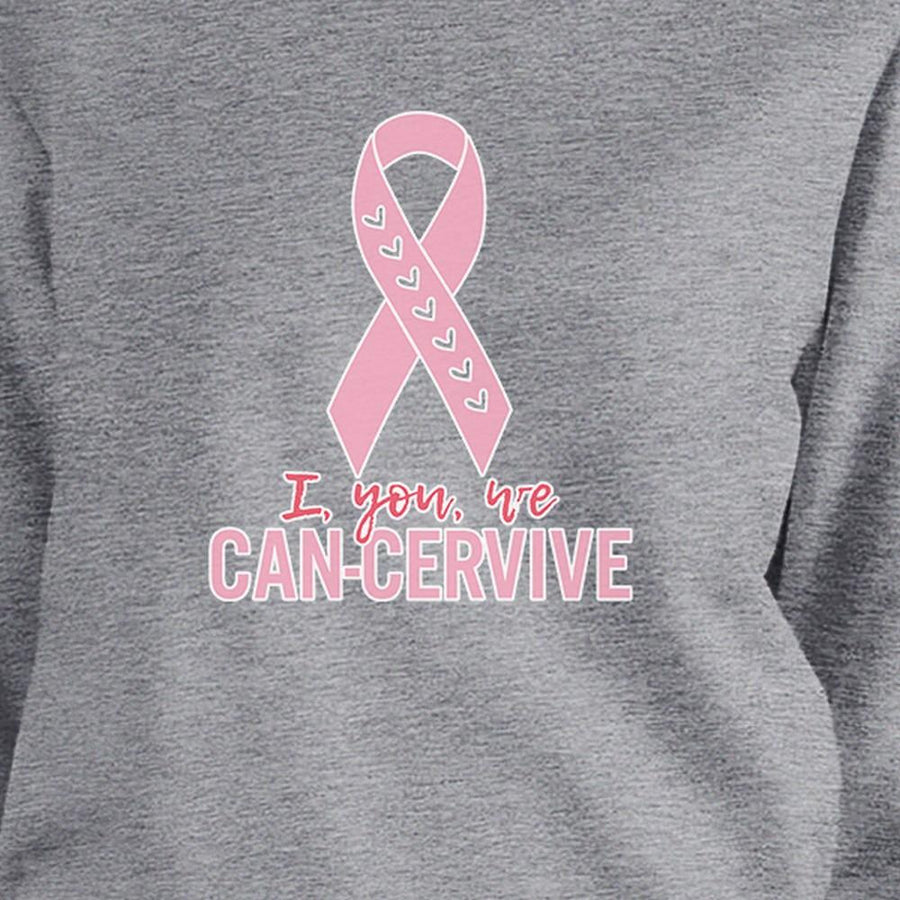 I You We Can-Cervive Breast Cancer Grey SweatShirt