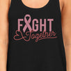 Fight Together Breast Cancer Awareness Womens Black Tank Top